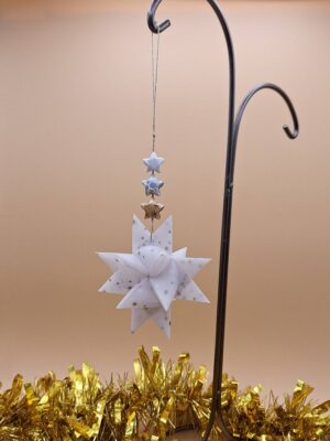 Etoile blanche suspension noël