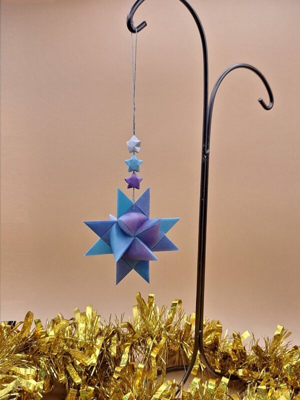 étoile bleue suspension noël