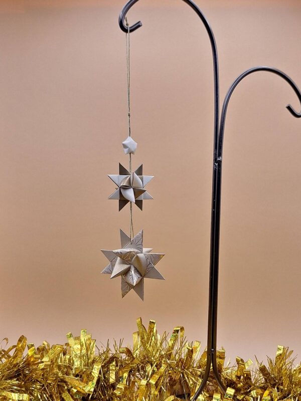 étoile dorée suspension noël