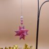 étoile rose suspension noël