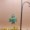 étoile verte suspension noël