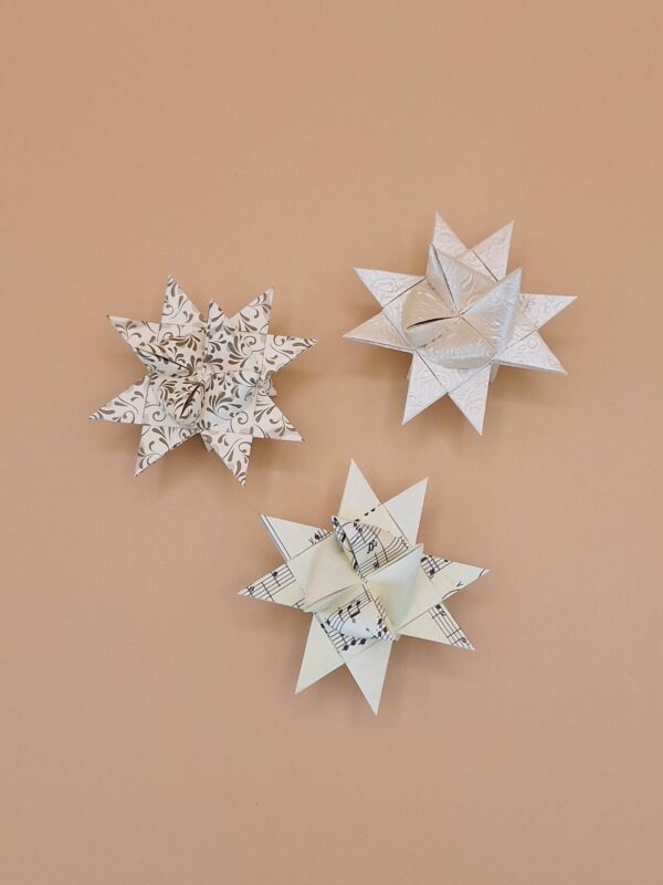 trio étoile blanc crème noël