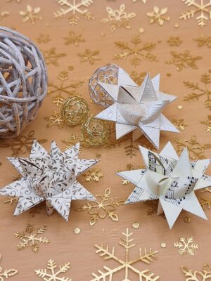 trio étoile blanc crème noël