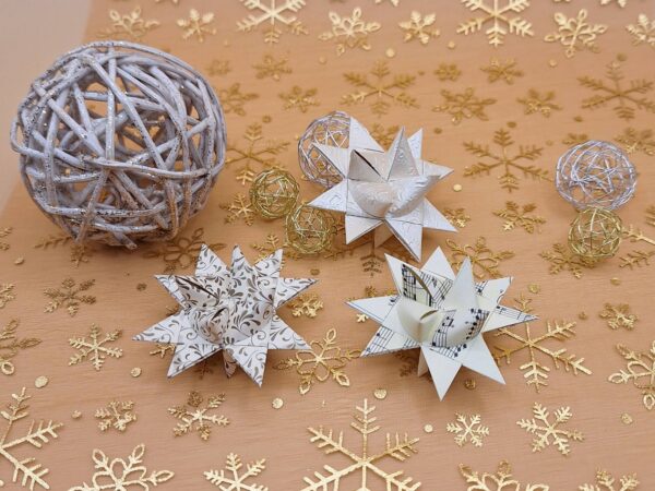 trio étoile blanc crème noël